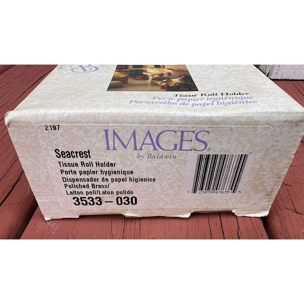 Images by Baldwin Tissue Roll Holder Lifetime Solid Brass Seacrest 3533-030